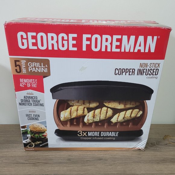 george foreman copper infused grill and panini
